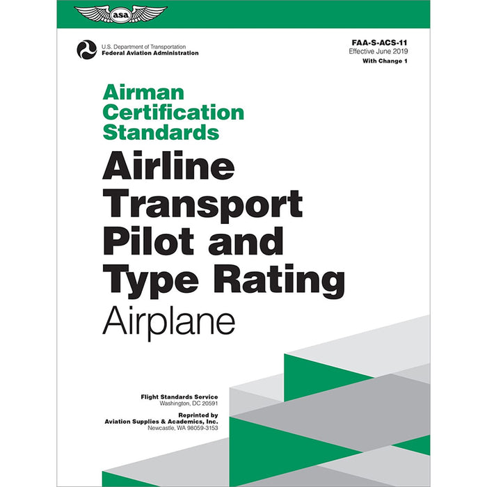 ASA ATP AND Type Rating FOR Airplane (Softcover)