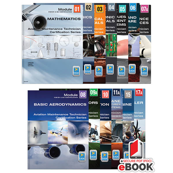 Easa Part 66 B1.1 Set Of 13 Module Airplane Turbine Study Set Ebook
