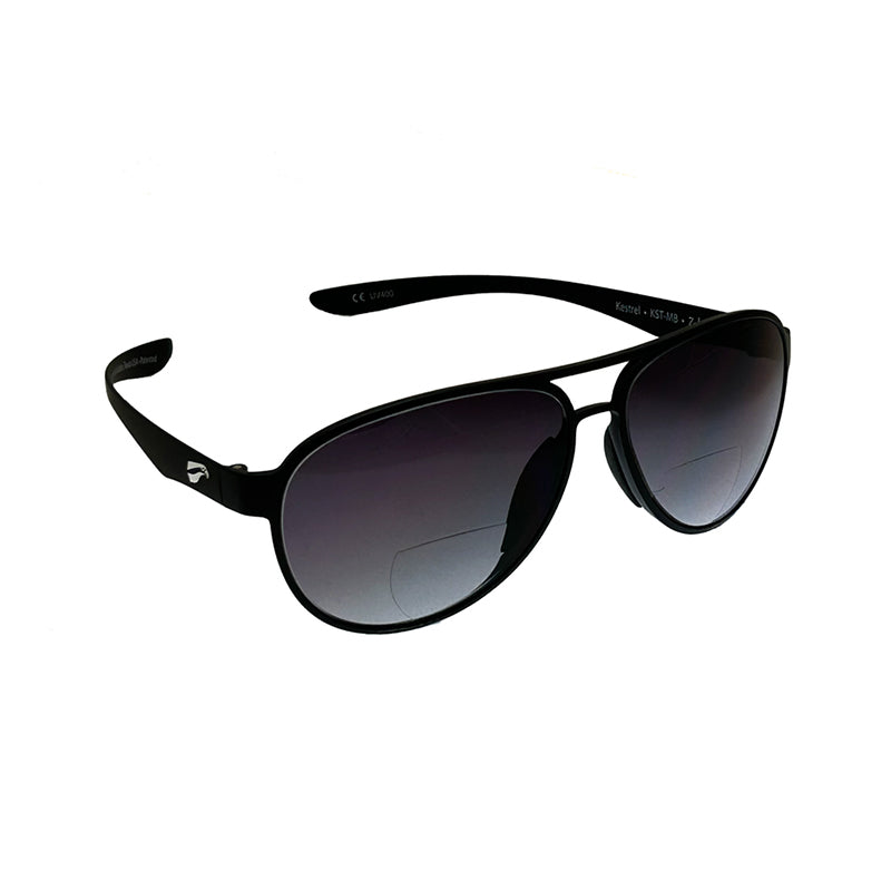 Comfortstyle Kestrel Aviation Silver Front Bifocal 1.5 Gradient Gray