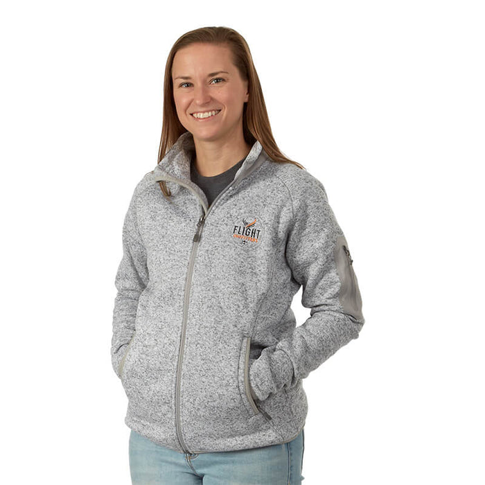 Flight Outfitters Womens Fairbanks Fleece - Heather Stone - Large