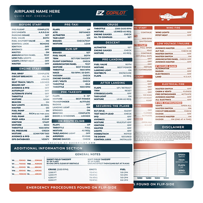 EZ Copilot Cessna 172N Checklist