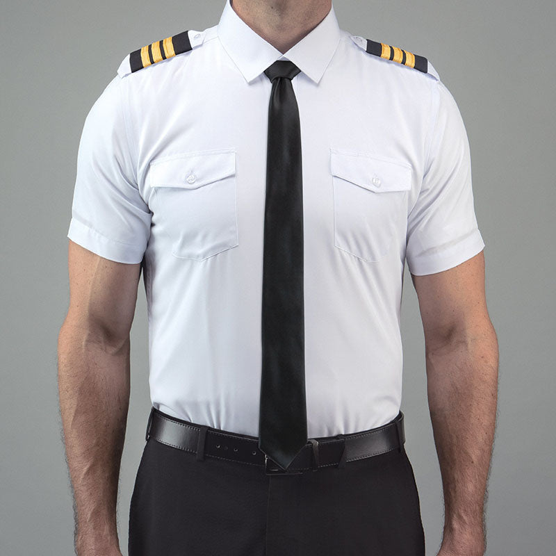 Flextech Pilot Shirt Short Sleeve - White Medium