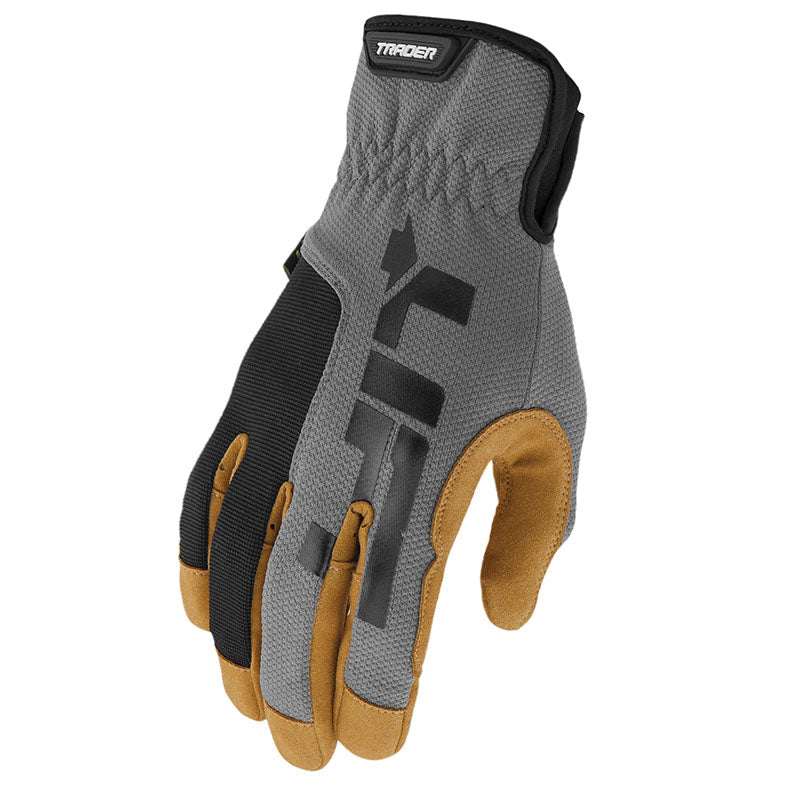 Lift Aviation - Trader Glove (Grey)- Slip On/Off Cuff - S