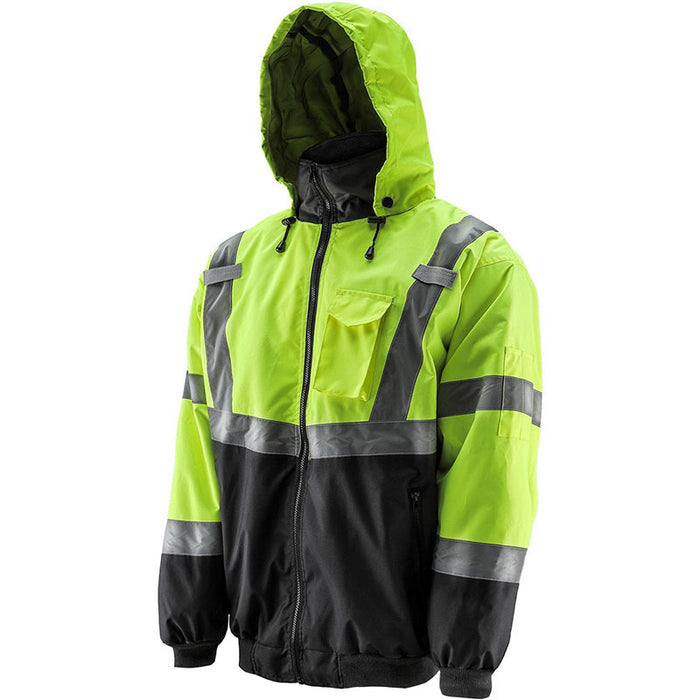 Lift Aviation - Lift Viz-Pro Bomber Jacket (Hi-Viz/Black) - M