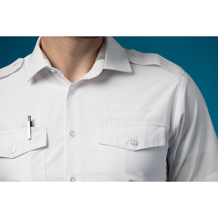 Flight Shirt - NO Eyelets S Slim FIT Short Sleeve