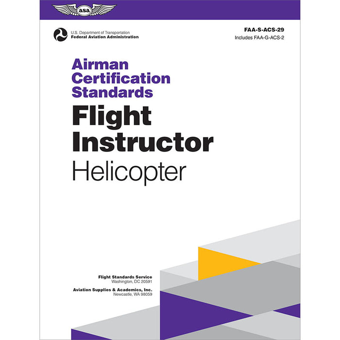 ASA Airman Certification Standards Flight Instructor Rotorcraft 29 Ebook