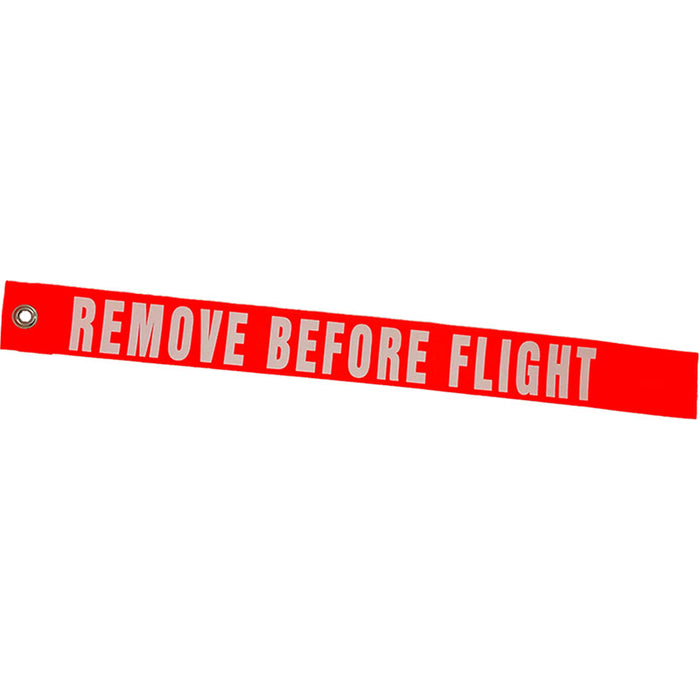 Remove Before Flight Streamer White ON Orange