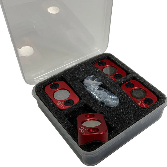 Hillbro Cessna 180 Magnetic Harness Fastener 4 Piece KIT (Red)