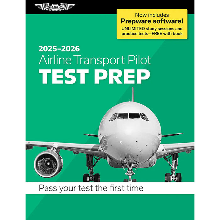 ASA Test Prep 2025-2026: Airline Transport Pilot Test Prep With Prepware Software (Softcover)