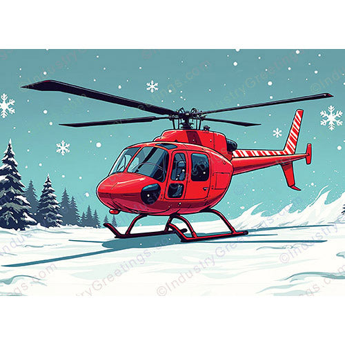Holiday Card Helicopter (10PK)