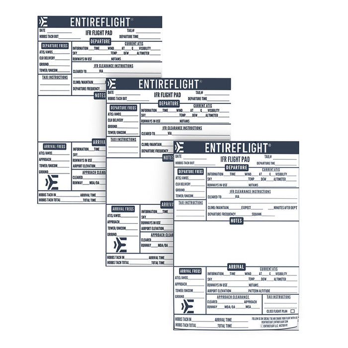 Entireflight IFR Flight Pad 3-Pack