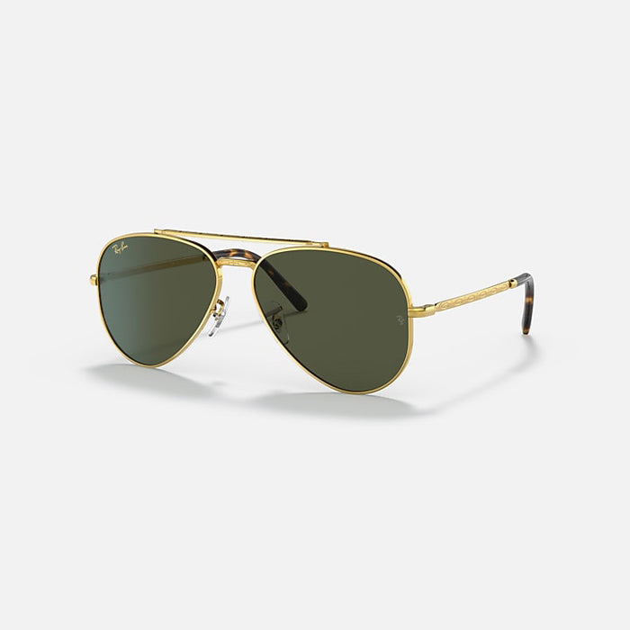 Ray-Ban NEW Aviator Legend Gold / Green 62MM