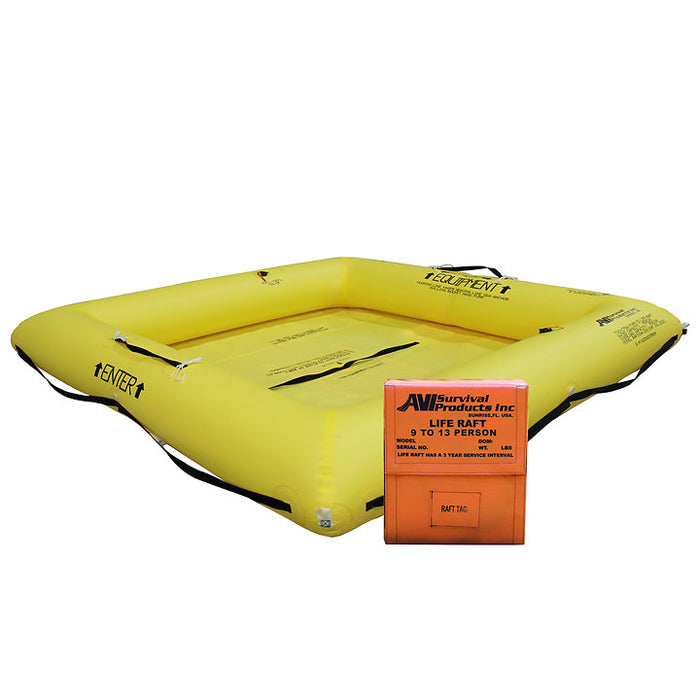 AVI Non-Tso 9 Person Life Raft With Deluxe Survival KIT 1900B-1/2000B-6