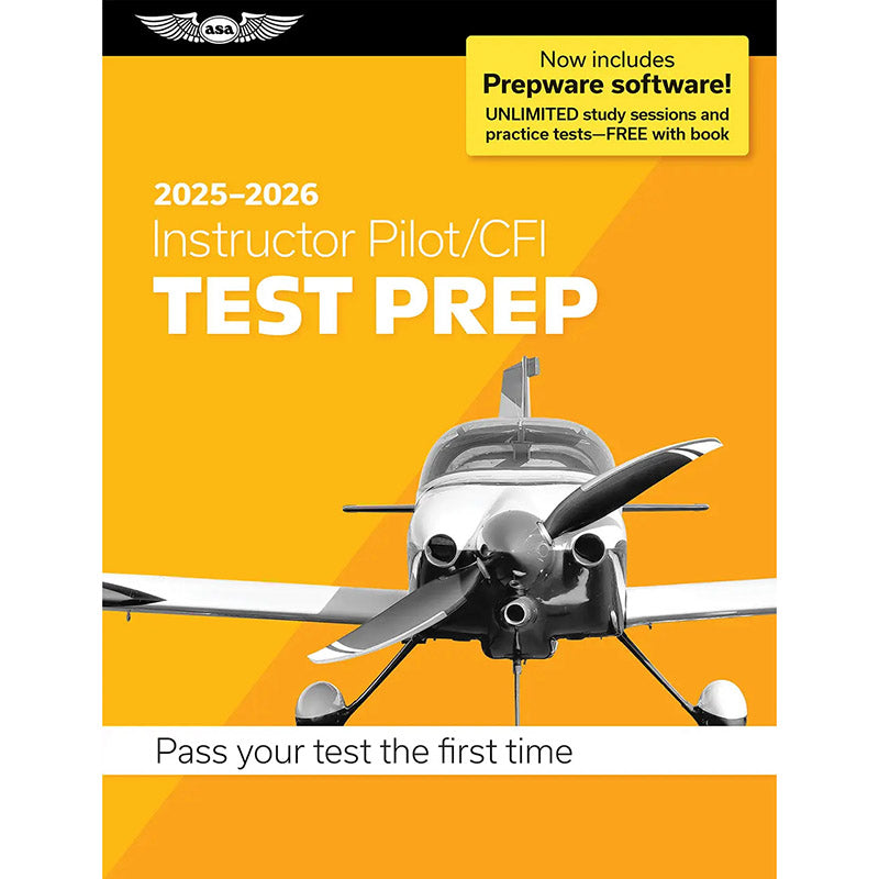 ASA Test Prep 2025-2026: Instructor Pilot/Cfi Test Prep With Prepware ...