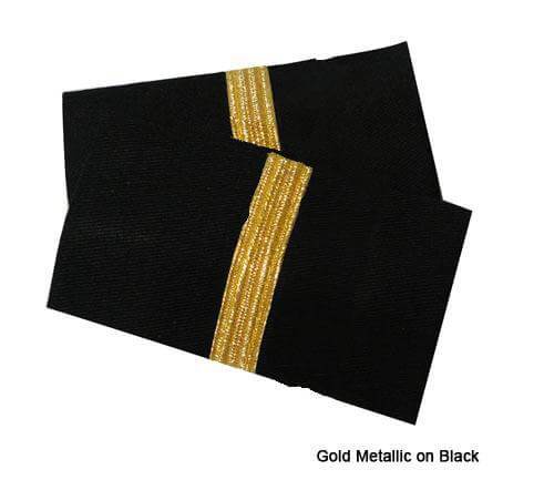 Premium Epaulets 1 Metallic Gold Stripe On Navy
