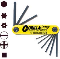 Gorillagrip Fold Up 9 Pc Tool Hex .050-3/16