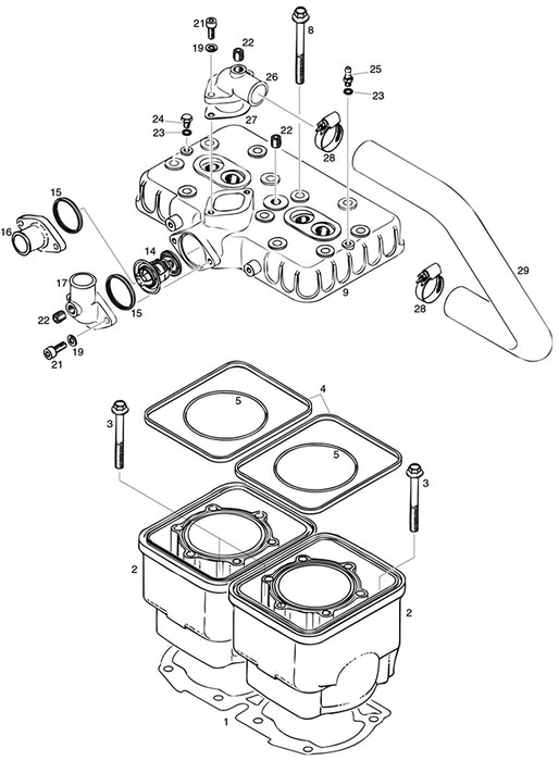 Rotax 922-025 Water Outlet Socket