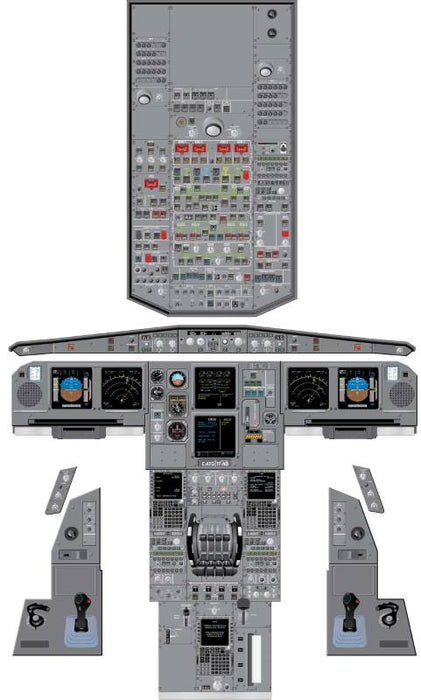 Aviation Training Graphics - Embraer 145 Cockpit Poster