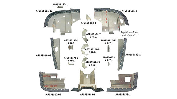Airforms Baffle Engine Kit Bare Black Seal C172Def-BRBK
