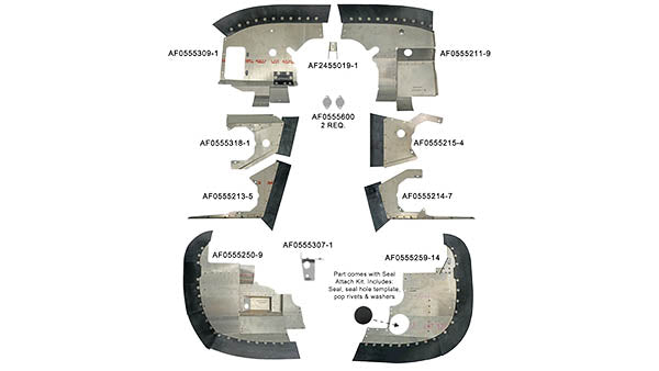 Airforms Baffle Engine Kit Bare Cowl Saver Seal C172P-BRCS