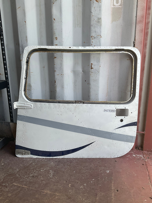 Airplane white and dark blue Door