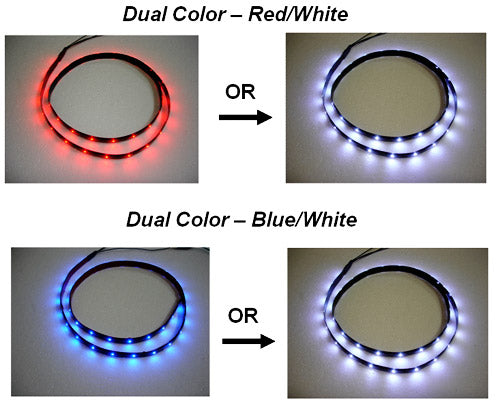 Pilot Flx LED Inst Blu/White 12V