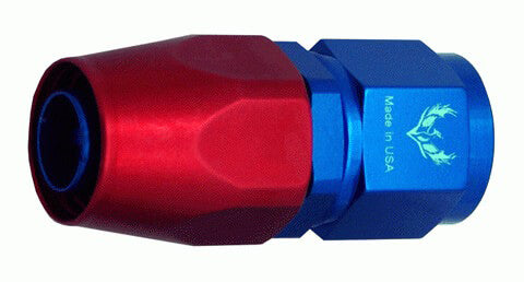 AN -4 Straight Hose END - Blue/Red J400-2