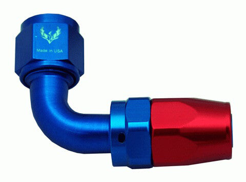 AN -8 Swivel Hose END 90 Degree - Blue/Red J890-2