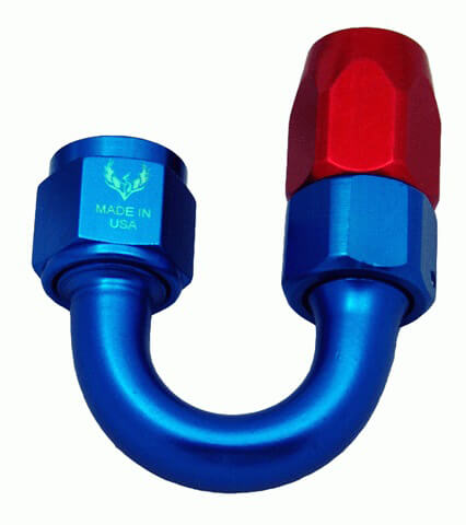 AN -12 Swivel Hose END 180 Degree - Black J12180-3