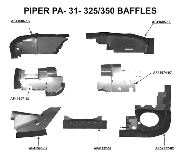 Mcfarlane PA31325350-BRBK Engine Baffle KIT