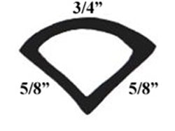 Quarter Round Door Seal Hollow