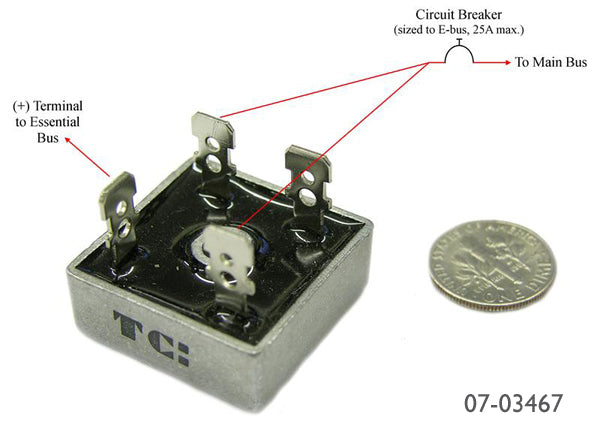 B&C 221-201 Essential BUS Diode With 15WATT Heatsink