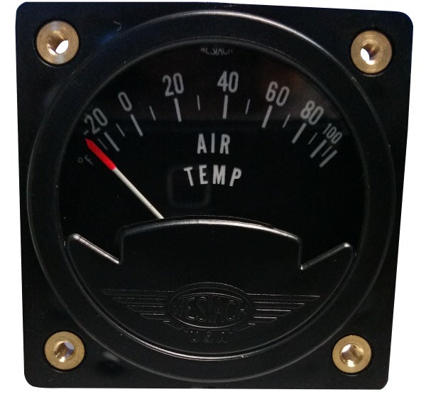 Westach 2-1/4 Square AIR Temp Gauge -40 - 120F NON TSO
