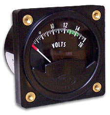 Westach 2-1/4 Square Voltmeter 6-16VDC 2A5 NON TSO