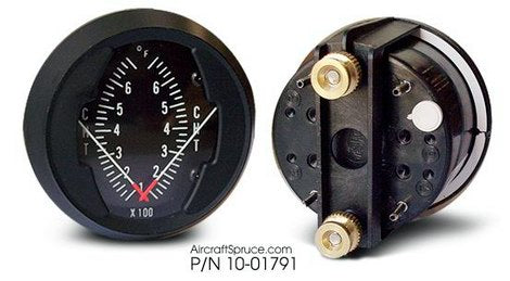 Westach 2 Round Dual CHT Gauge 100-700F 2DC8 NON TSO