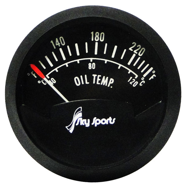 Westach 2 Round OIL Temp Gauge 100-260F 2C9-2 NON TSO