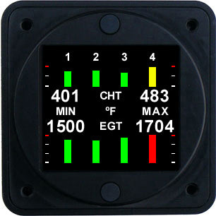 ASL Four Cylinder EGT CHT Combination KIT