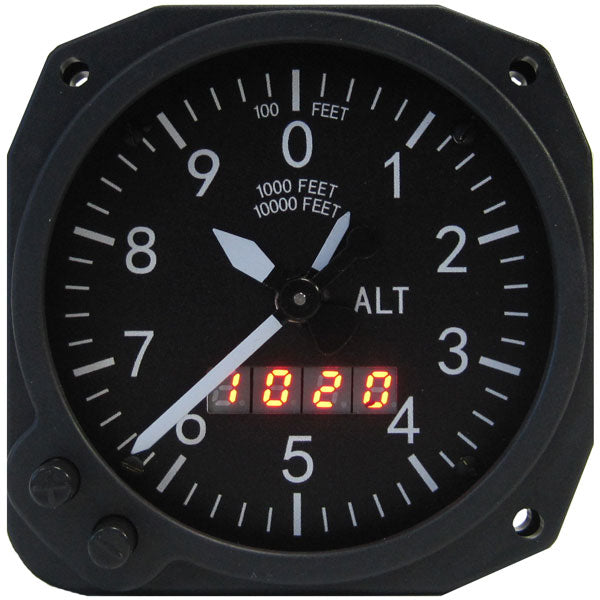 Swift 3-1/8 ALT 0-10K FT 2 Pointer Baro Mmhg Inhg MB