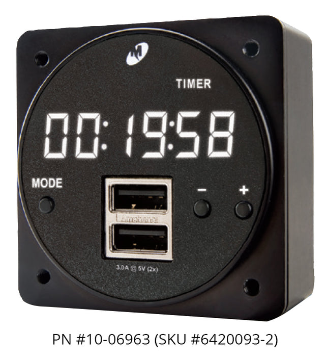 MCI Chronos Digital Clock 6420093-2 Dual USB