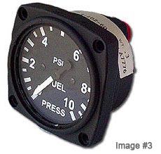 UMA 2-1/4 Mechanical Fuel Press Gauge 0 - 25 PSI NON TSO