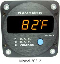 Davtron Model 303-1 O.A.T. F & C Voltage Front Mount Temp. Probe Included