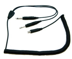 David Clark H10-60 Headset TO Dual GA 5 Foot Coil Cable