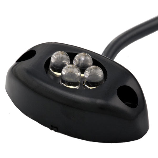 Pilot LED Dome BLK Base 12VBLU