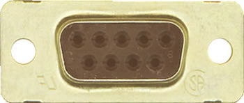 9 PIN Gold Female Sub-D Crimp Connector