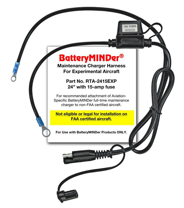 Batteryminder Maintenance Charger Harness FOR Experimental Aircraft