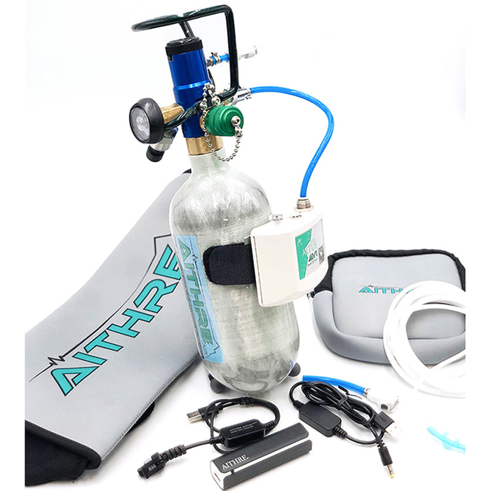 Aithre 152L Oxygen Bottle W/Adjustable Flow REG Meso & AVI 1-PLACE