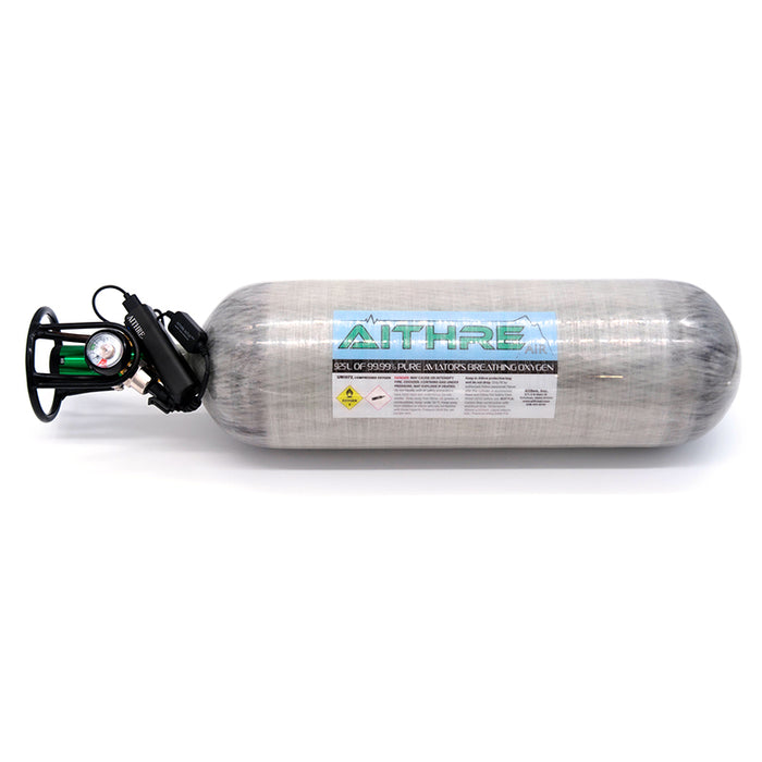 Aithre 925L Oxygen Bottle W/Adjustable Flow REG Meso & Aithre Dual Cannula