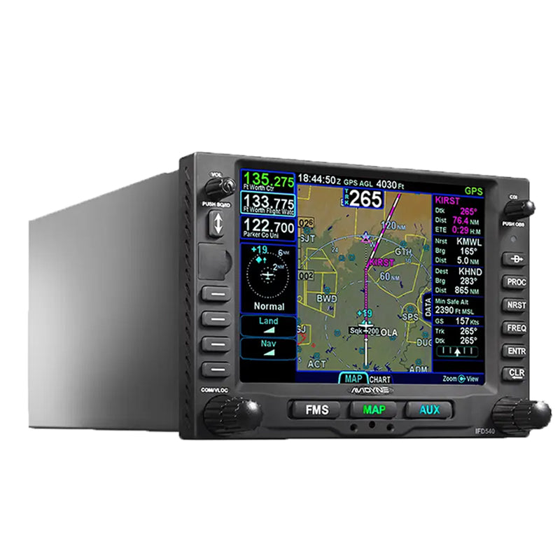 Avidyne Slide IN Replacement IFD540 - 10W - Gps/Nav/Com/Wifi/Bt/Flta/Svs - Black Bezel (NO Tray / Kit)