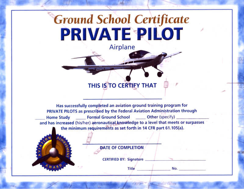 ASA Private Pilot Ground School Certificate