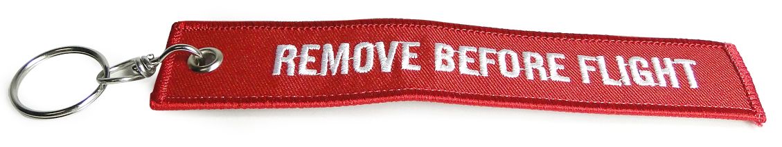 Remove Before Flight Keychain